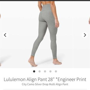 lululemon align pant 28 inch
